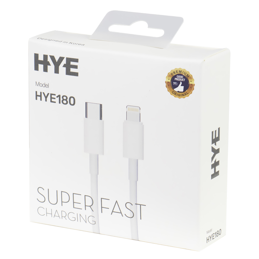 Cabo HYE HYE180 USB-C Macho A Lightning 1M - Branco