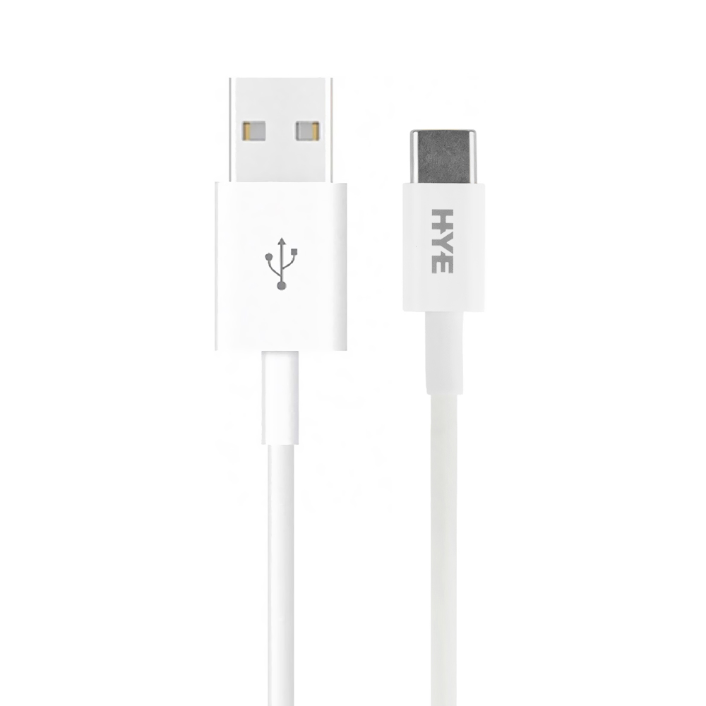 Cabo HYE HYE180UC USB Macho A USB-C Macho 1M - Branco