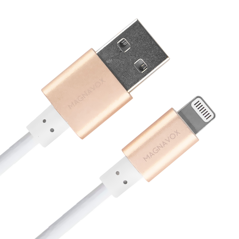 Cabo Magnavox MAC5329 Lightning A USB Macho 1M - Branco / Dourado