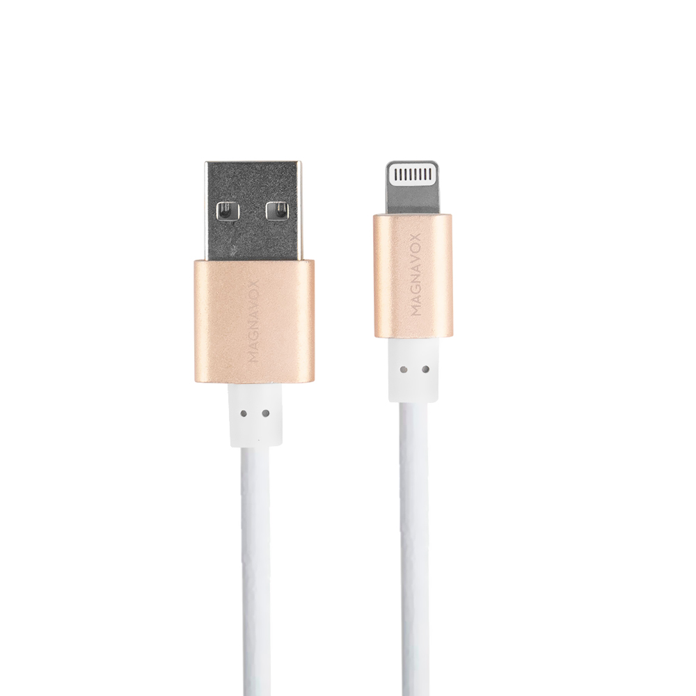 Cabo Magnavox MAC5329 Lightning A USB Macho 1M - Branco / Dourado