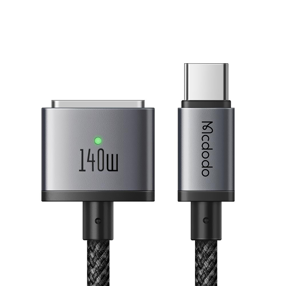Cabo Mcdodo CA-0140 USB-C Macho para USB-C Macho / Magsafe 3 / 240W / 140W / 2M - Preto