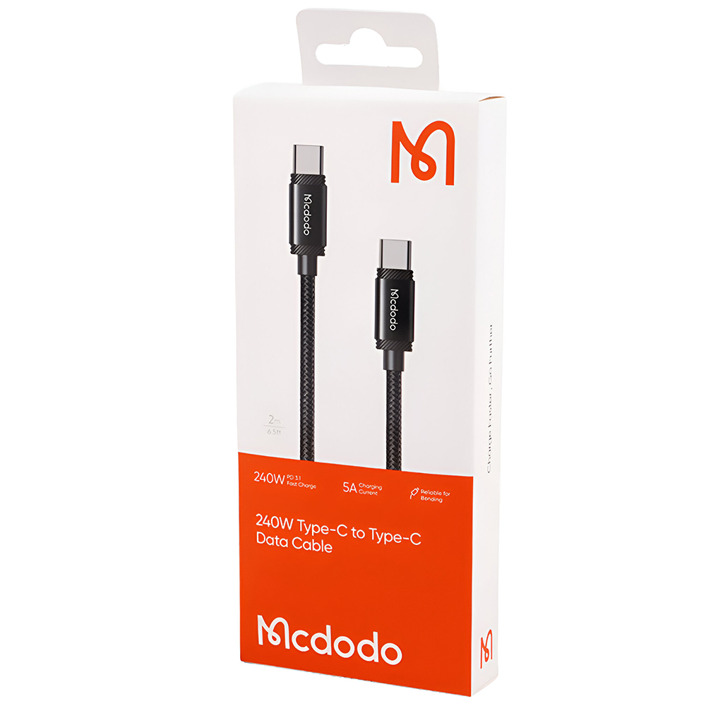 Cabo Mcdodo CA-3681 USB-C Macho para USB-C Macho 2M - Preto
