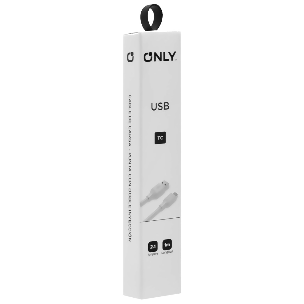 Cabo Only MOD 123 USB Macho A USB-C Macho 1M - Branco