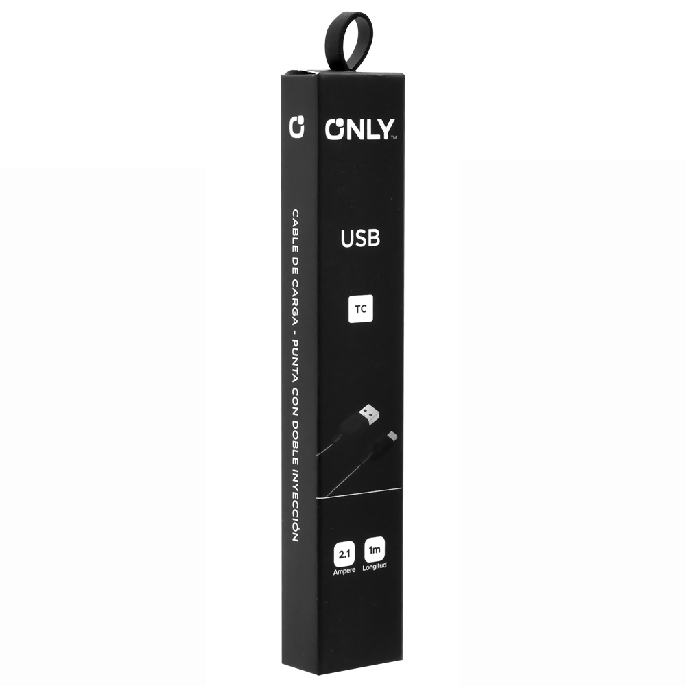 Cabo Only MOD 123 USB Macho A USB-C Macho 1M - Preto