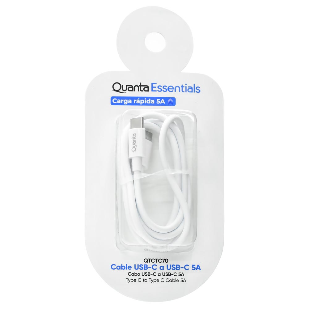 Cabo Quanta QTCTC70 USB-C A USB USB-C Macho 1M - Branco