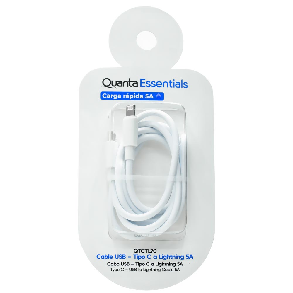 Cabo Quanta QTCTL70 USB-C A Lightning 1M - Branco