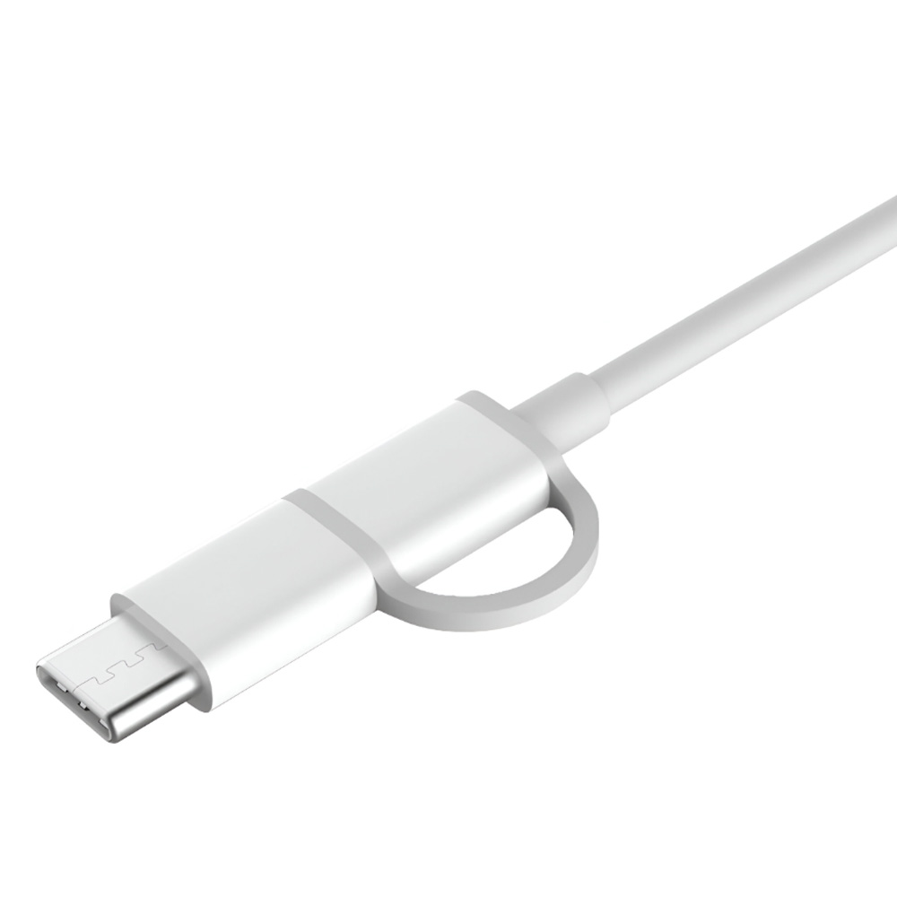 Cabo Xiaomi SJX01ZM 2 In 1 USB-C A Micro USB / USB Macho 30CM - Branco