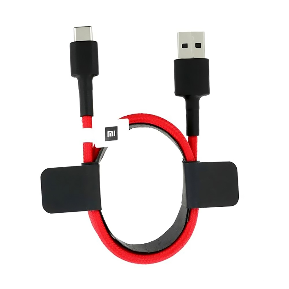 Cabo Xiaomi SJX10ZM Type-C A USB Macho 1M - Preto / Vermelho