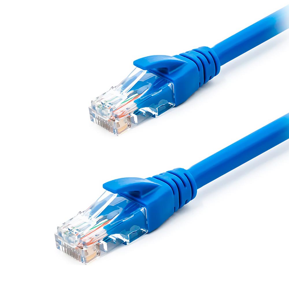 CABO UTP CAT6 IURON 7/0.20MM 24AWG BC PATCH CORD  1MTS AZUL