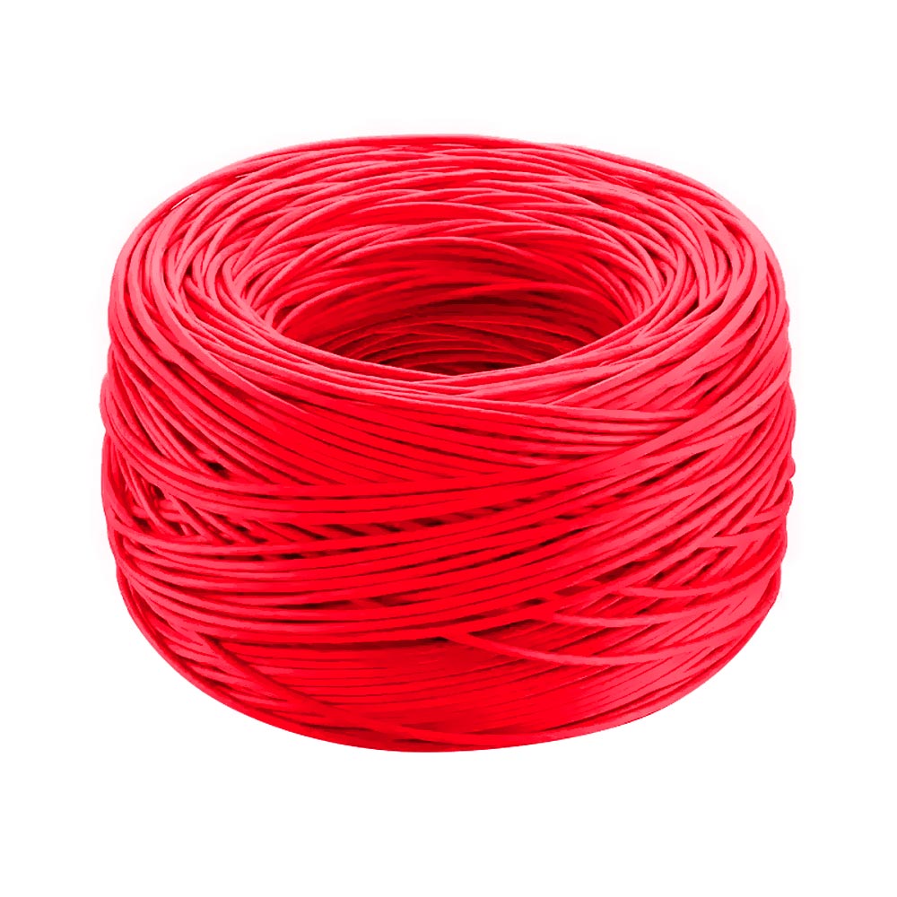 Cabo UTP Iuron Cat 6 Owire 4P / 0.56MM / Cobre / 305M - Vermelho