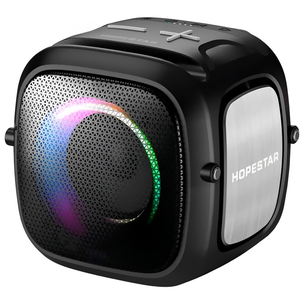 Caixa de Som Hopestar Partyone Mini HS-1531 RGB Bluetooth / USB / TF / Aux - Preto