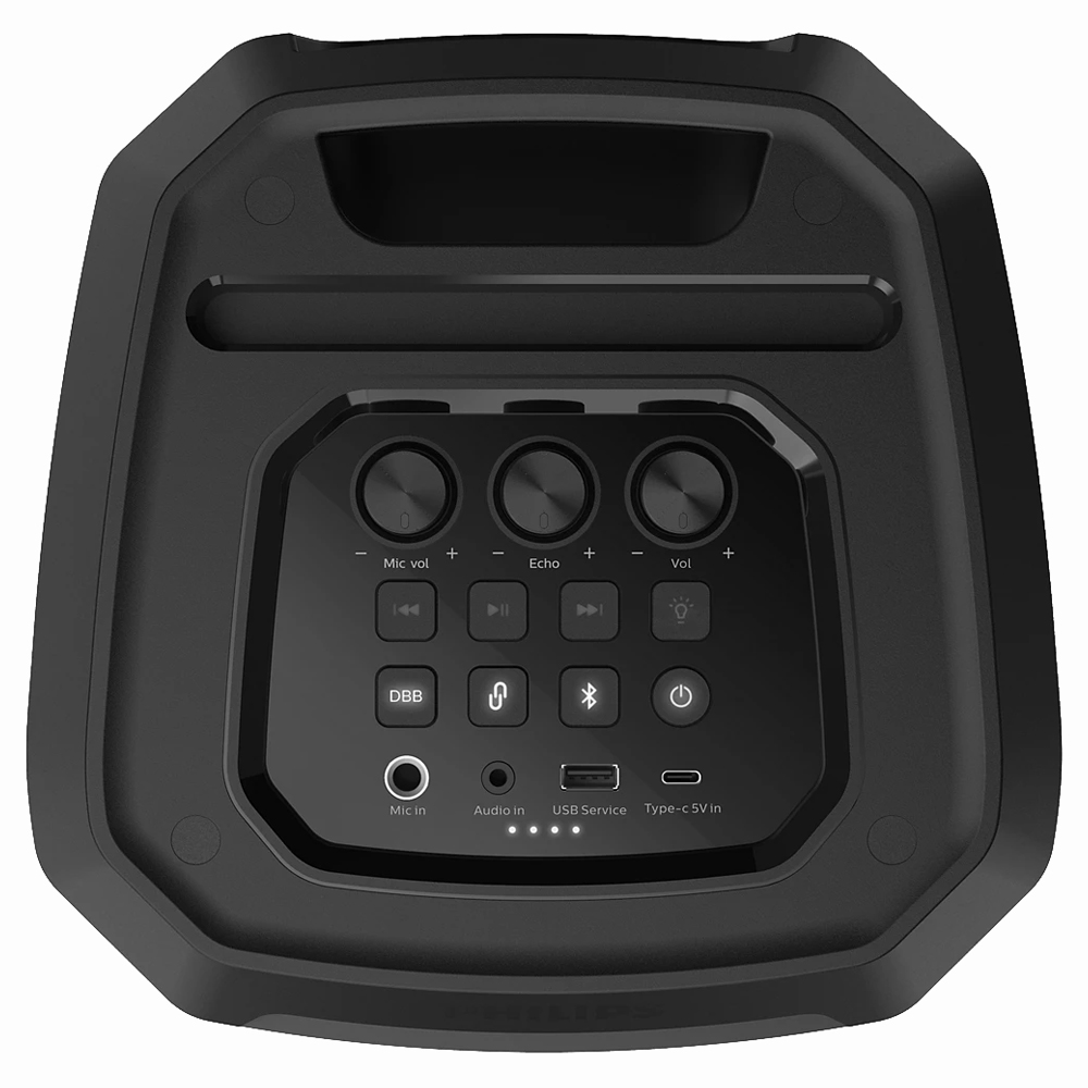 Caixa de Som Philips TAX2208/00 Party 8" Bluetooth / USB / Aux / Bivolt - Preto