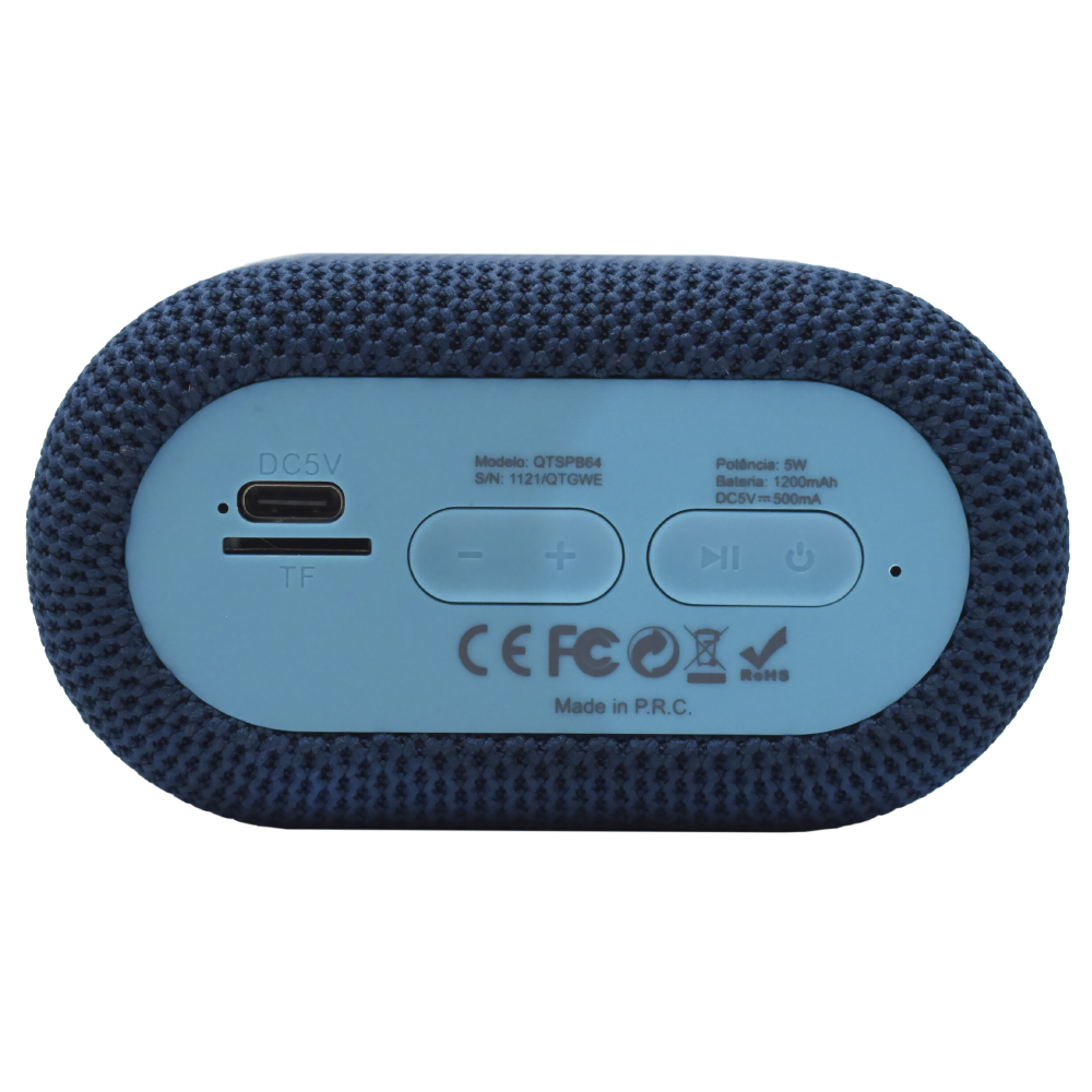 Caixa de Som Quanta QTSPB64 Bluetooth / TF / TWS - Azul