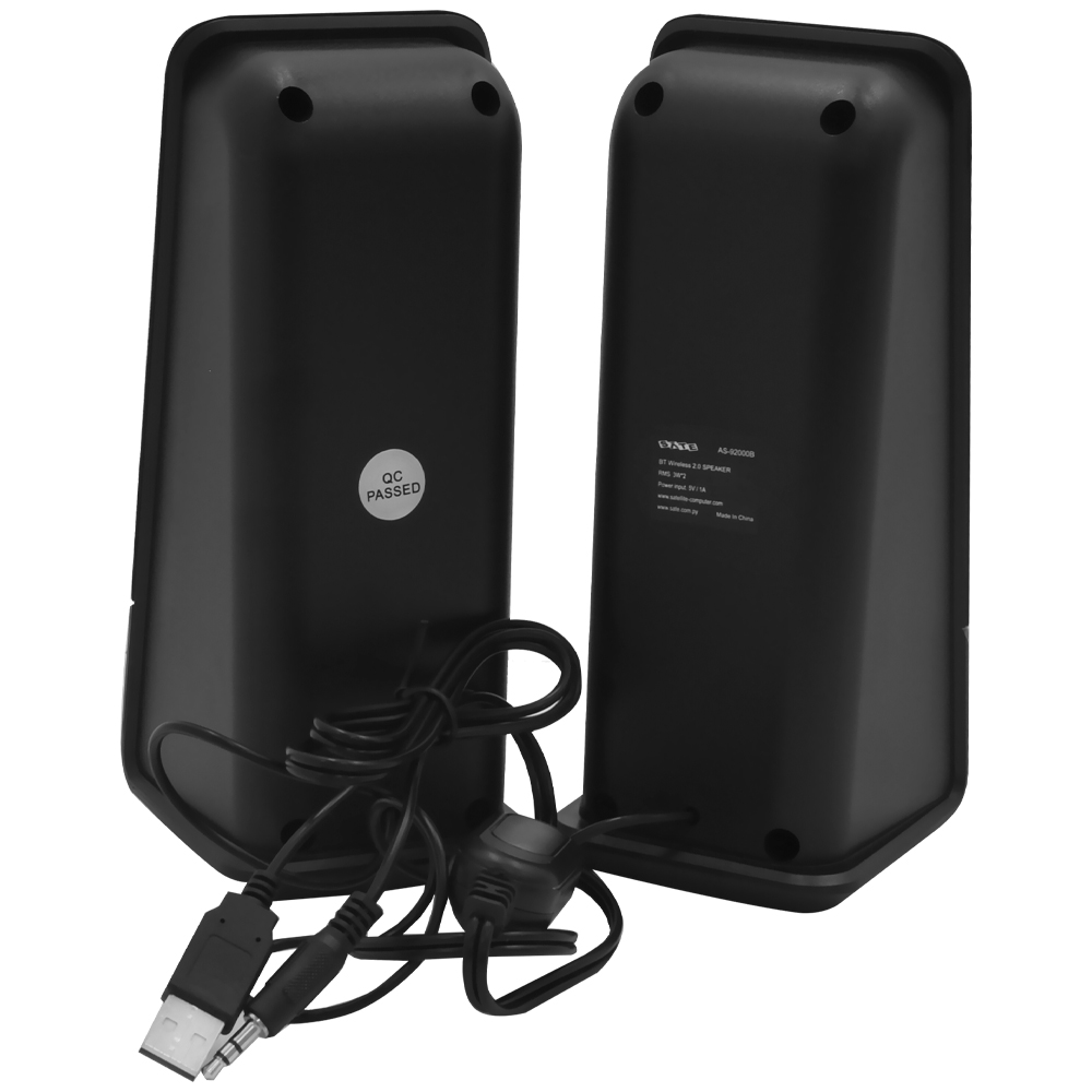 Caixa de Som Satellite AS-92000B Bluetooth / USB / AUX - Preto