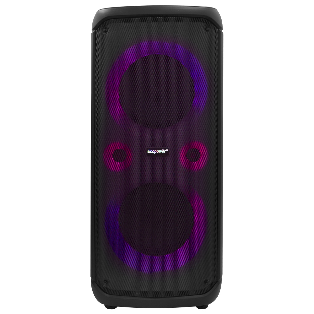 Speaker Ecopower EP-2225 LED / Bluetooth / USB / FM / TF - Preto