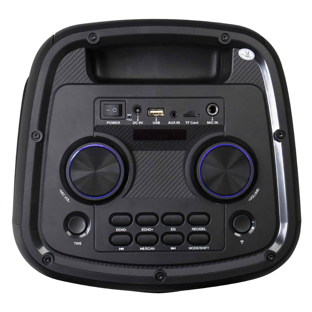 Speaker Ecopower EP-2225 LED / Bluetooth / USB / FM / TF - Preto