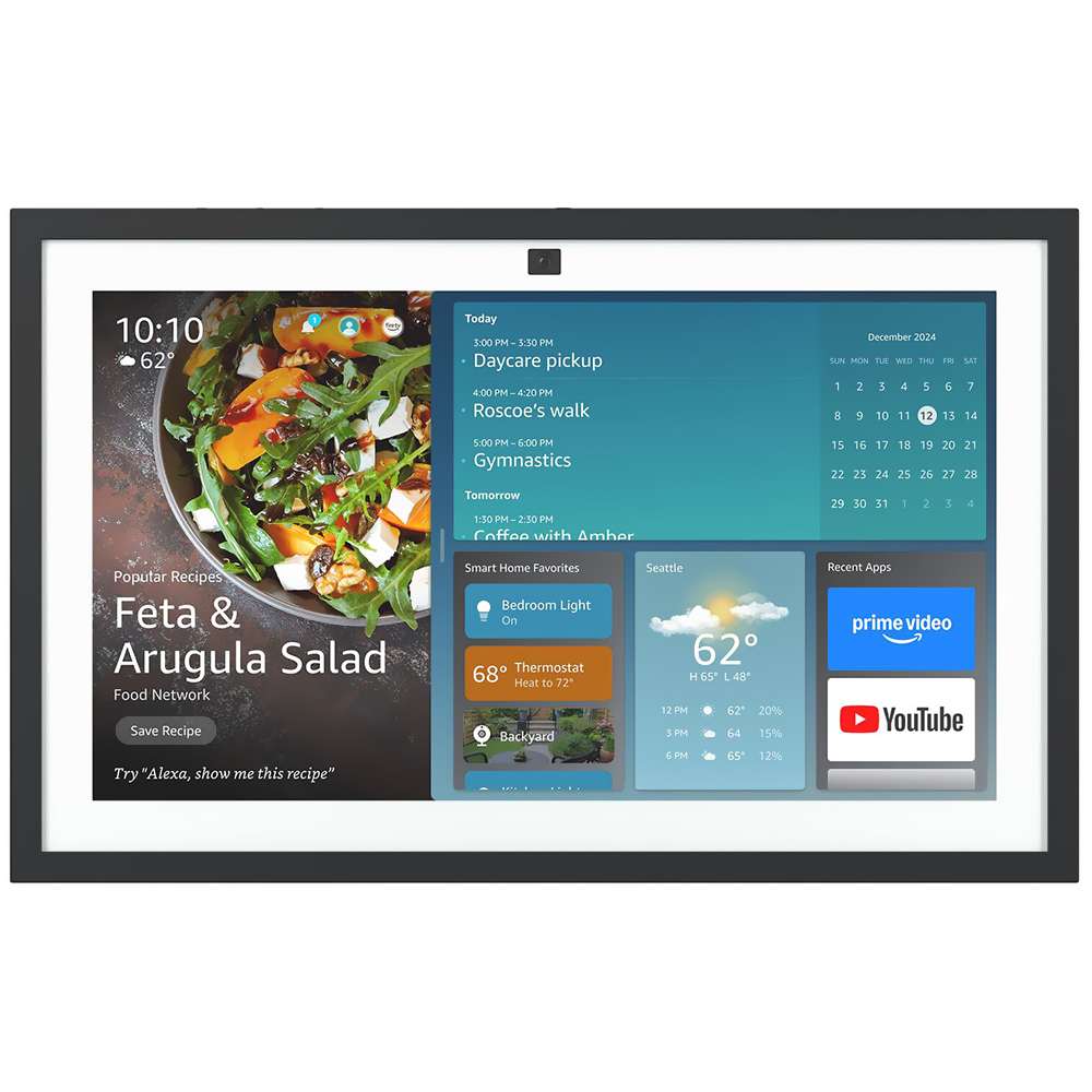 Tela Inteligente Amazon Echo Show 15 2ª Geração 15.6" Full HD / Alexa / Bluetooth / Wi-Fi - Preto / Branco