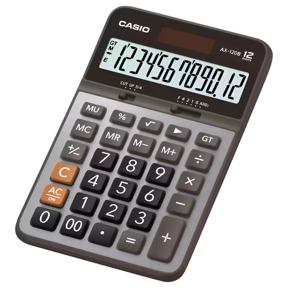 Calculadora Casio AX-120B 12 Digitos - Preto / Prata