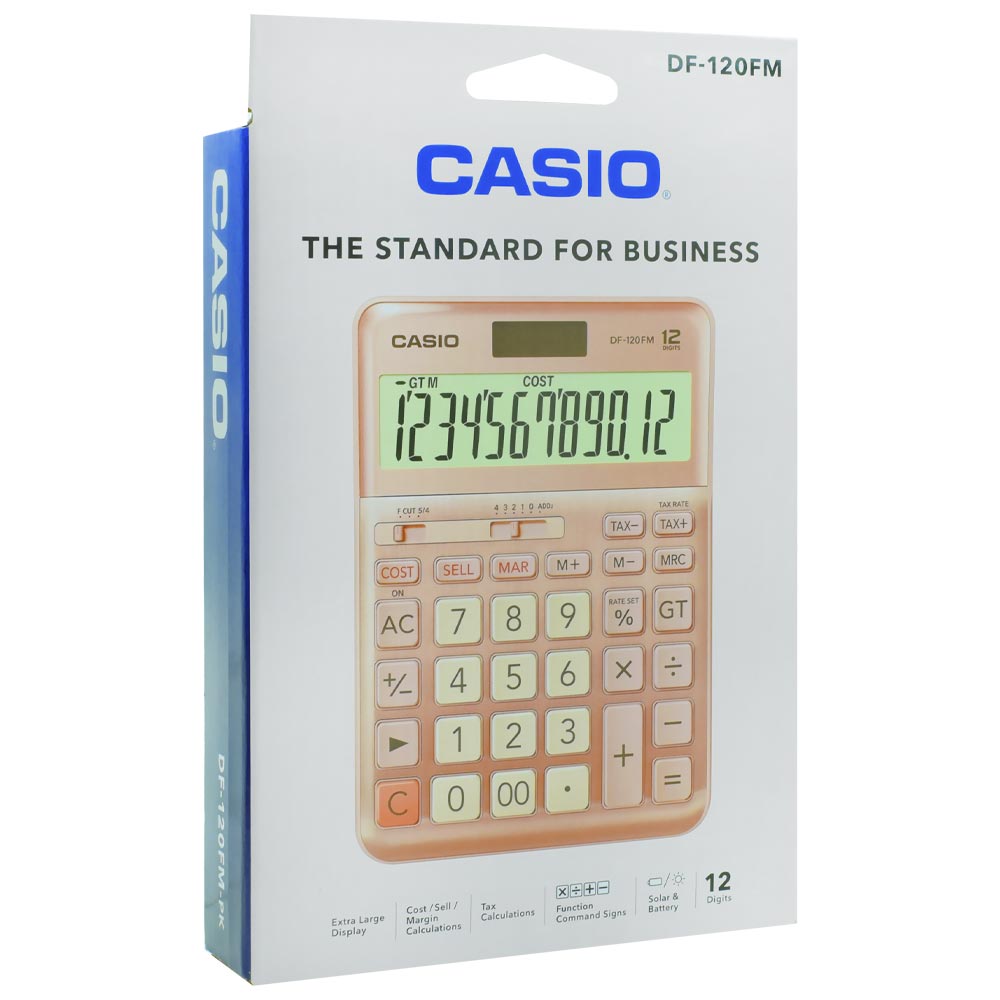 Calculadora Casio DF-120FM-PK 12 Digitos - Rosa