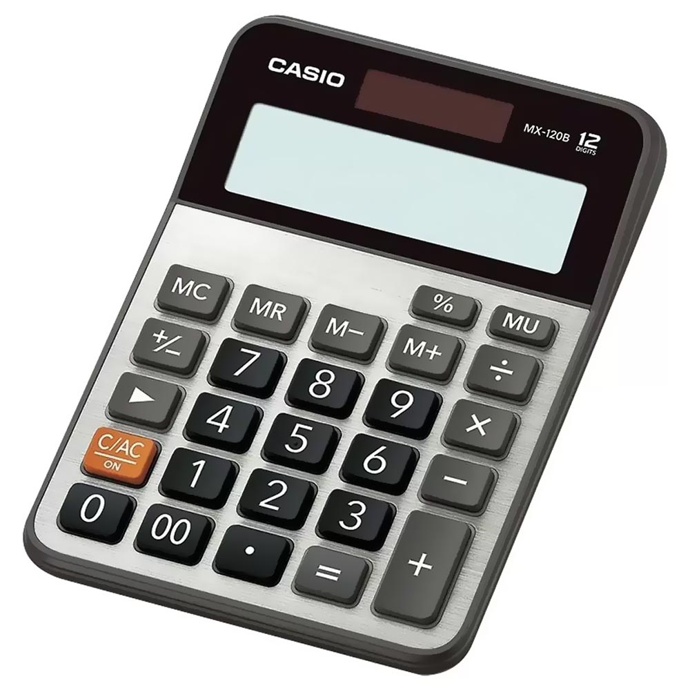 Calculadora Casio MX-120B 12 Digitos - Preto / Prata