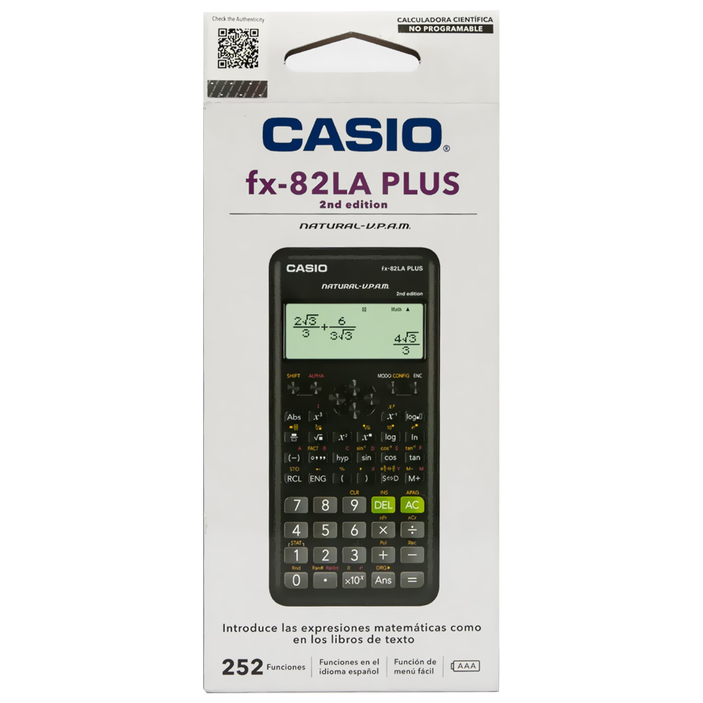 Calculadora Cientifica Casio FX-82LA Plus 2ND Edition - Preto