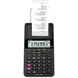 Calculadora com Bobina Casio HR-8RC 12 Dígitos - Preto