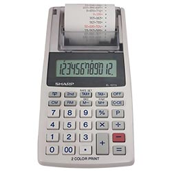 Calculadora Sharp EL-1611V Bobina 12 Digitos - Branco