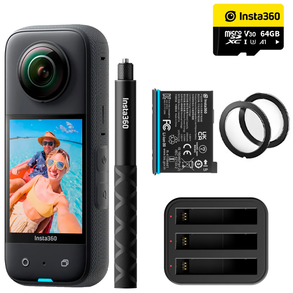 Câmera de Ação INSTA360 X3 Creator Think Bold Kit - Preto (BAQ0001001)