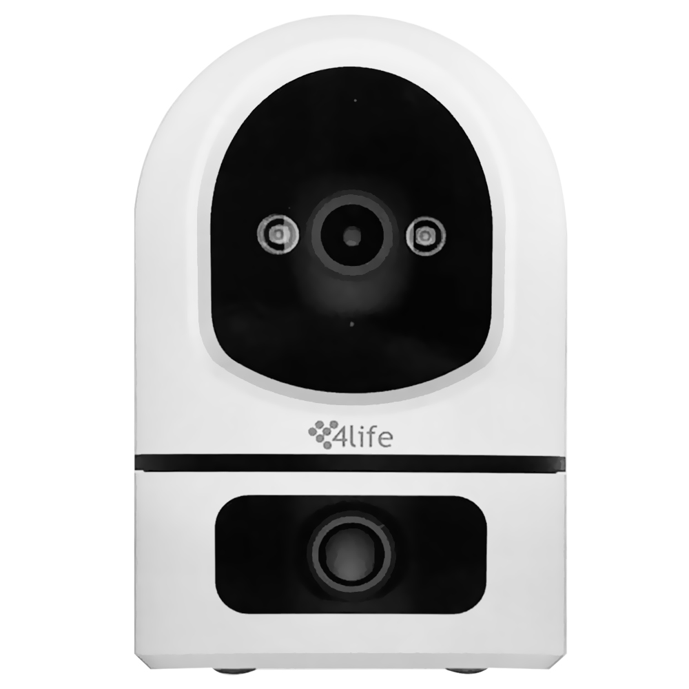 Câmera de Segurança 4LIFE FLU25X Trakduo Smart Indoor / Wi-Fi / 3.5K / 360° - Branco