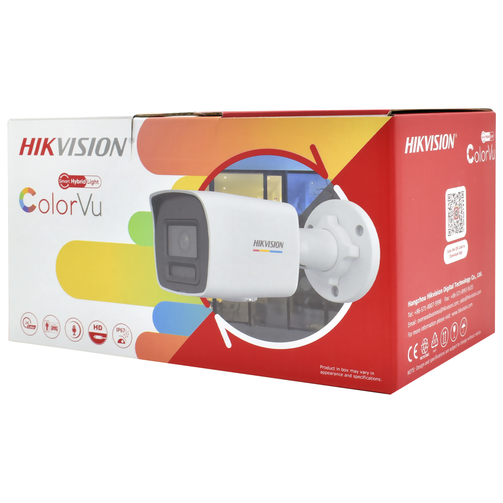 Câmera de Segurança Hikvision DS-2CD1027G2H-LIU Color VU HD Outdoor / 2.8MM - Branco