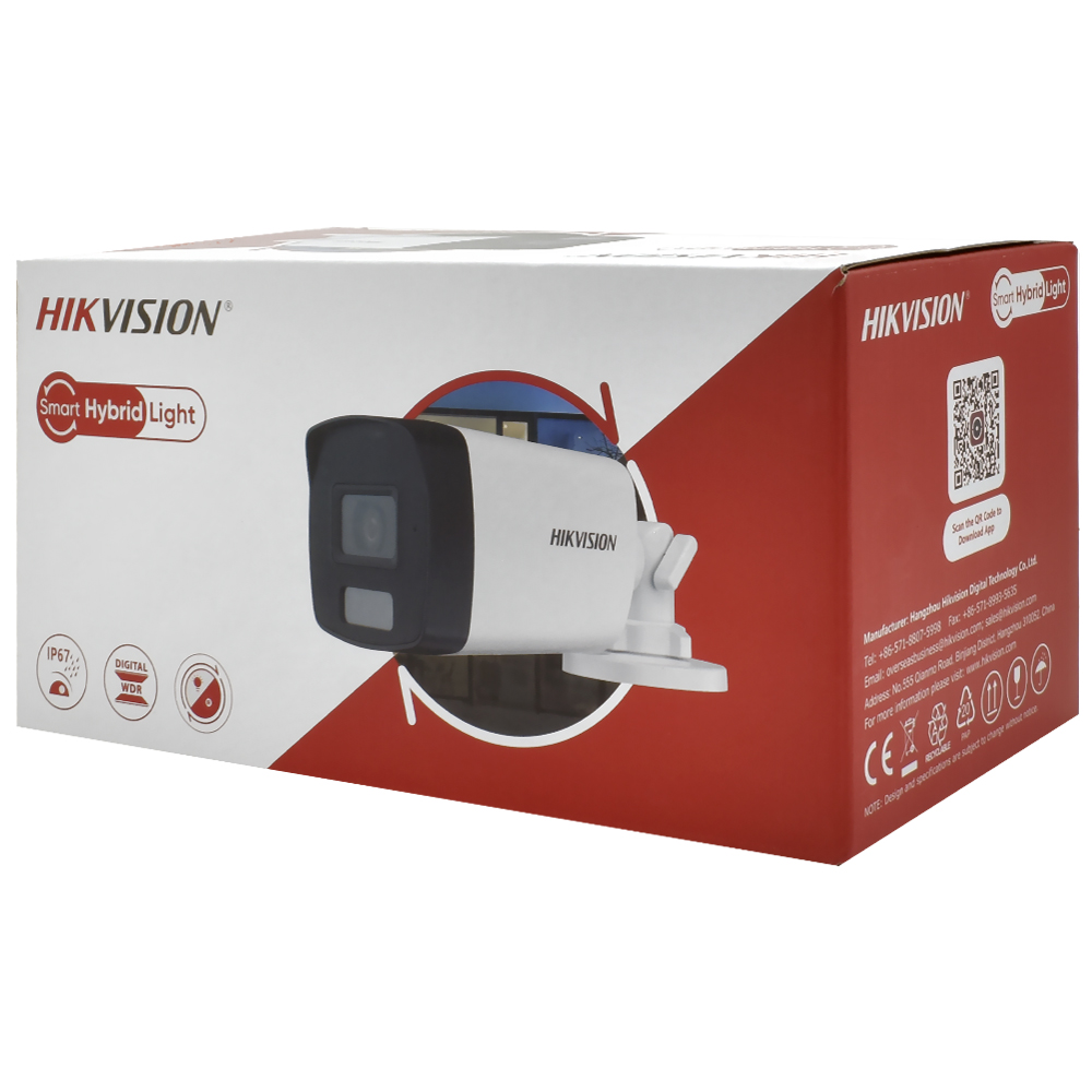 Câmera de Segurança Hikvision DS-2CE17D0T-LFS Hybrid Light Outdoor / 2.8MM - Branco