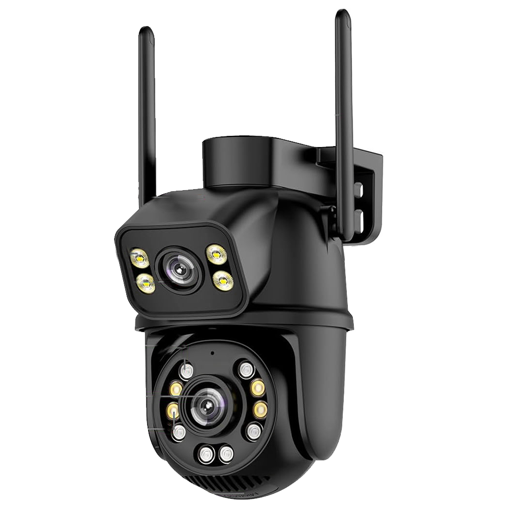 Câmera de Segurança Mannatech SWD2380-Q25H Smart Wi-Fi / 360° - Preto