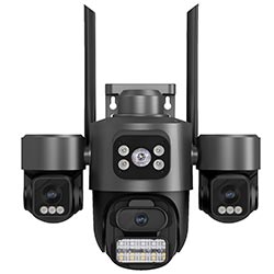 Câmera de Segurança Mannatech SWD2381-F1 Smart Wi-Fi / 360° - Preto / Cinza