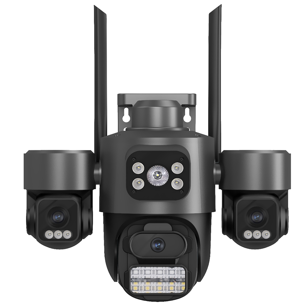 Câmera de Segurança Mannatech SWD2381-F1 Smart Wi-Fi / 360° - Preto / Cinza