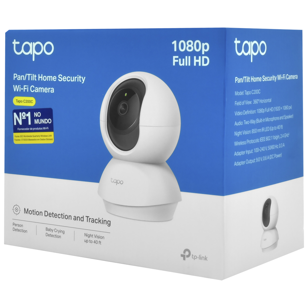 Câmera de Segurança Tp-link  Tapo C200C Indoor / Wi-Fi / 1080p - Branco