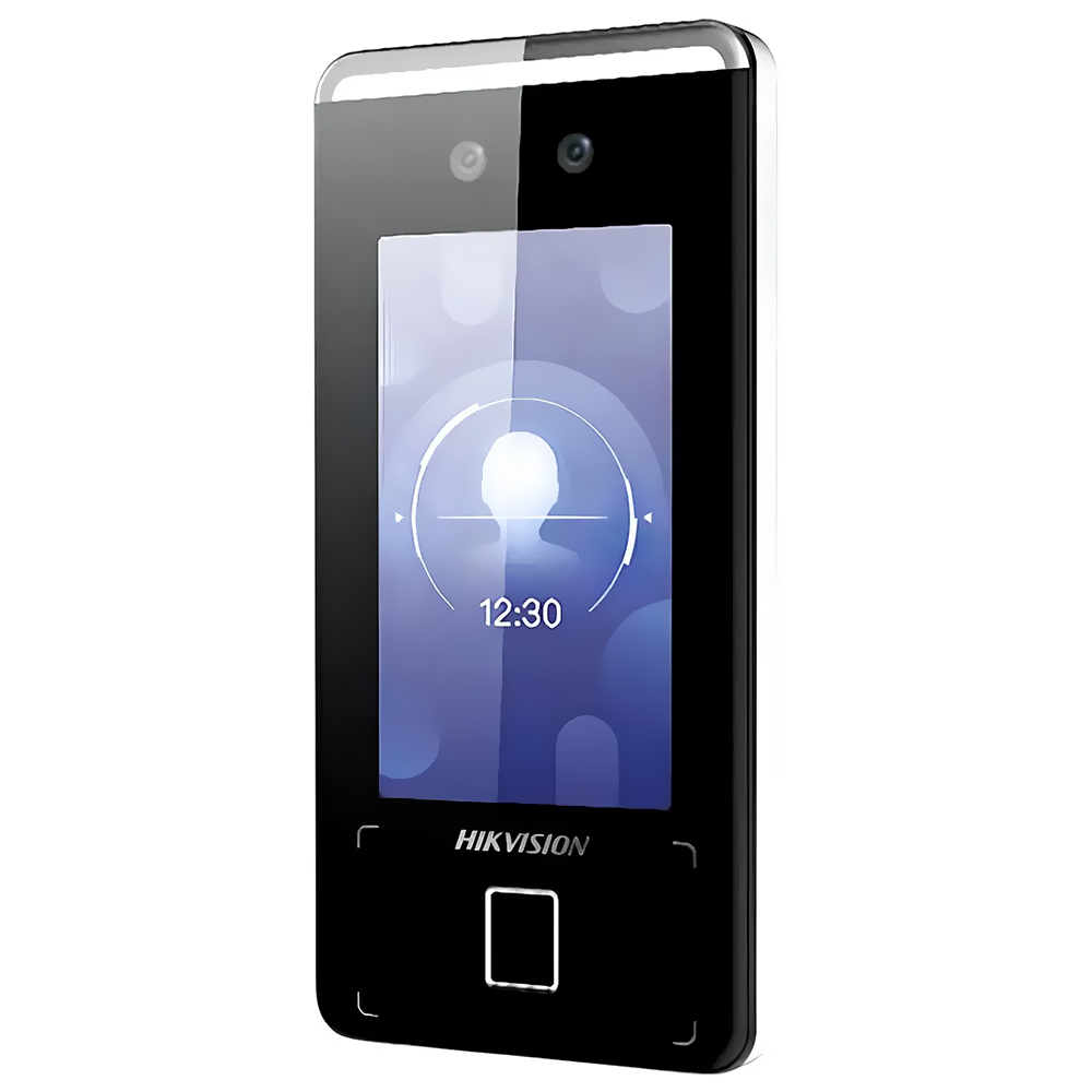 Vídeo Porteiro Hikvision DS-K1T341CMFW Acesso Facial - Preto / Cinza