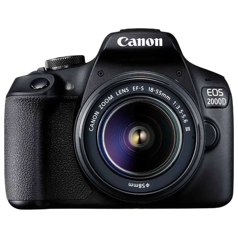 Câmera Canon Eos 2000D Kit EF-S 18-55 III Wi-Fi / NFC - Preto