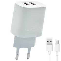 ADAPTADOR TOMADA ECOPOWER EP-7027 2 USB3.0 BRANCO + CABO USB/TYPE-C ADAPTADOR TOMADA ECOPOWER EP-7027 2 USB3.0 BRANCO + CABO USB/TYPE-C