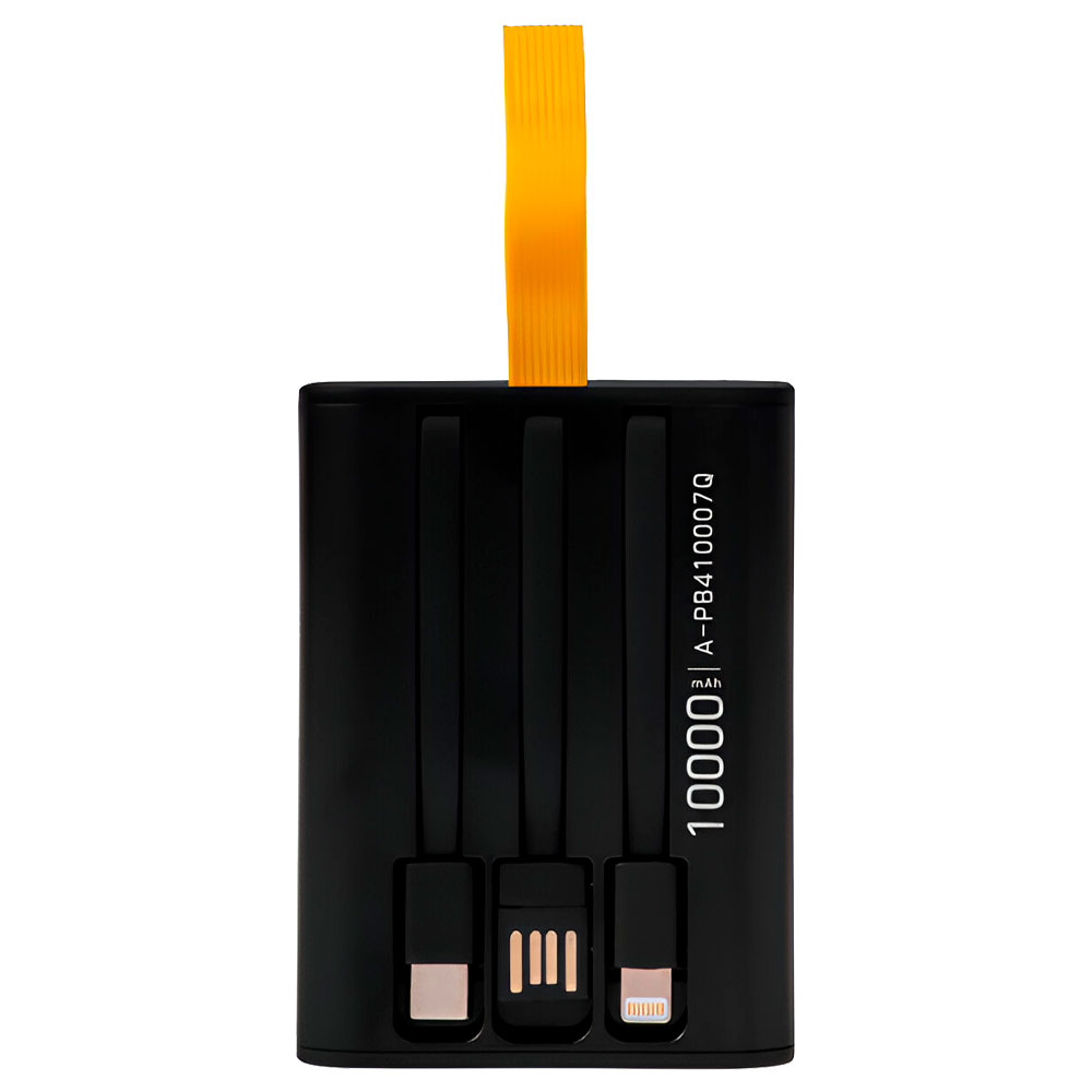 Carregador Portátil Satellite A-PB410007Q 10000MAH USB / Lightning / USB-C / Micro USB - Preto / Transparente