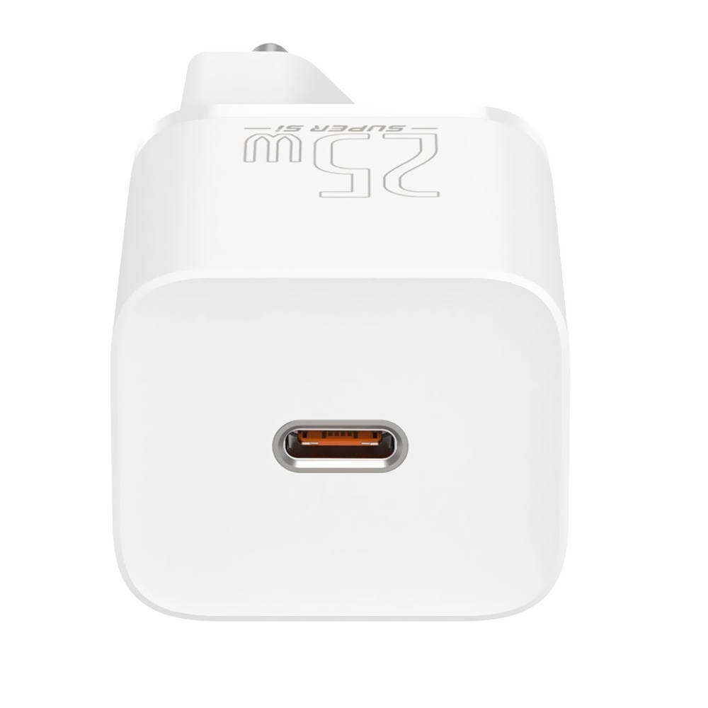 Carregador Tomada Baseus Super SI CCSP020102 USB-C / 25W - Branco