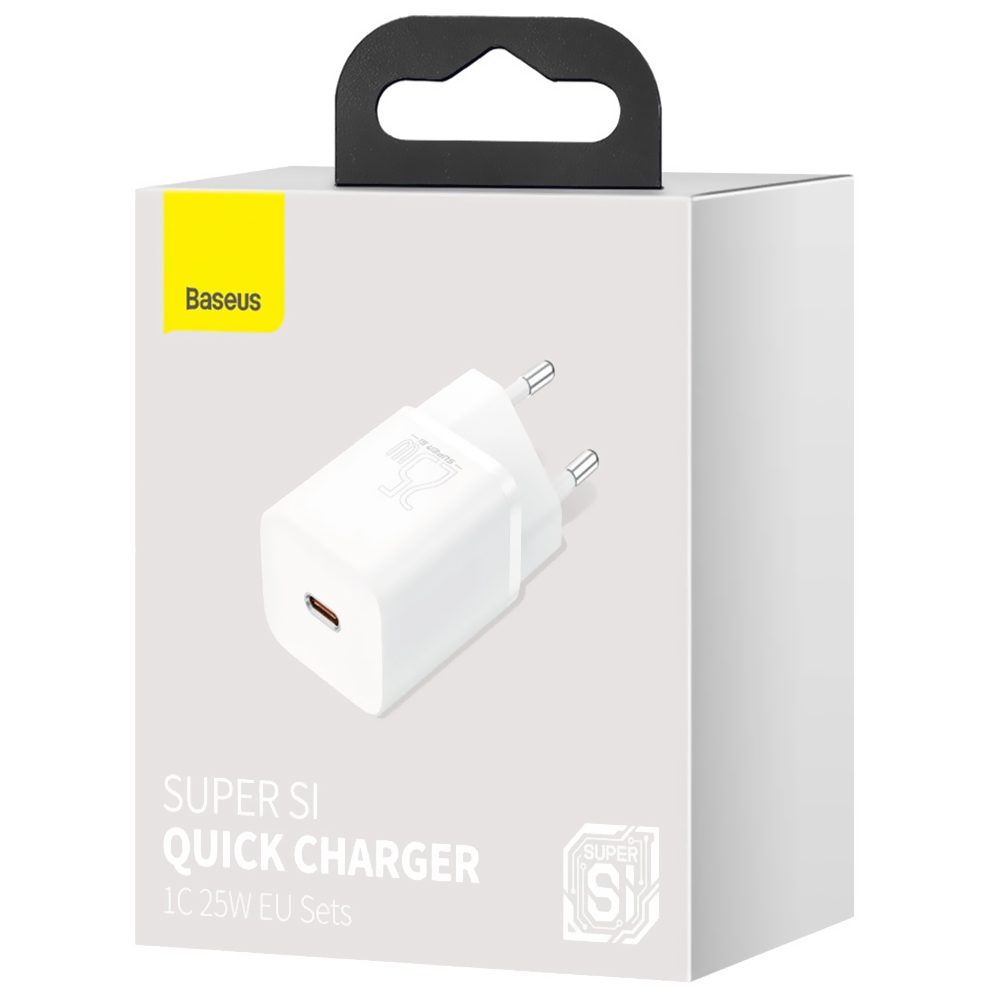 Carregador Tomada Baseus Super SI CCSP020102 USB-C / 25W - Branco