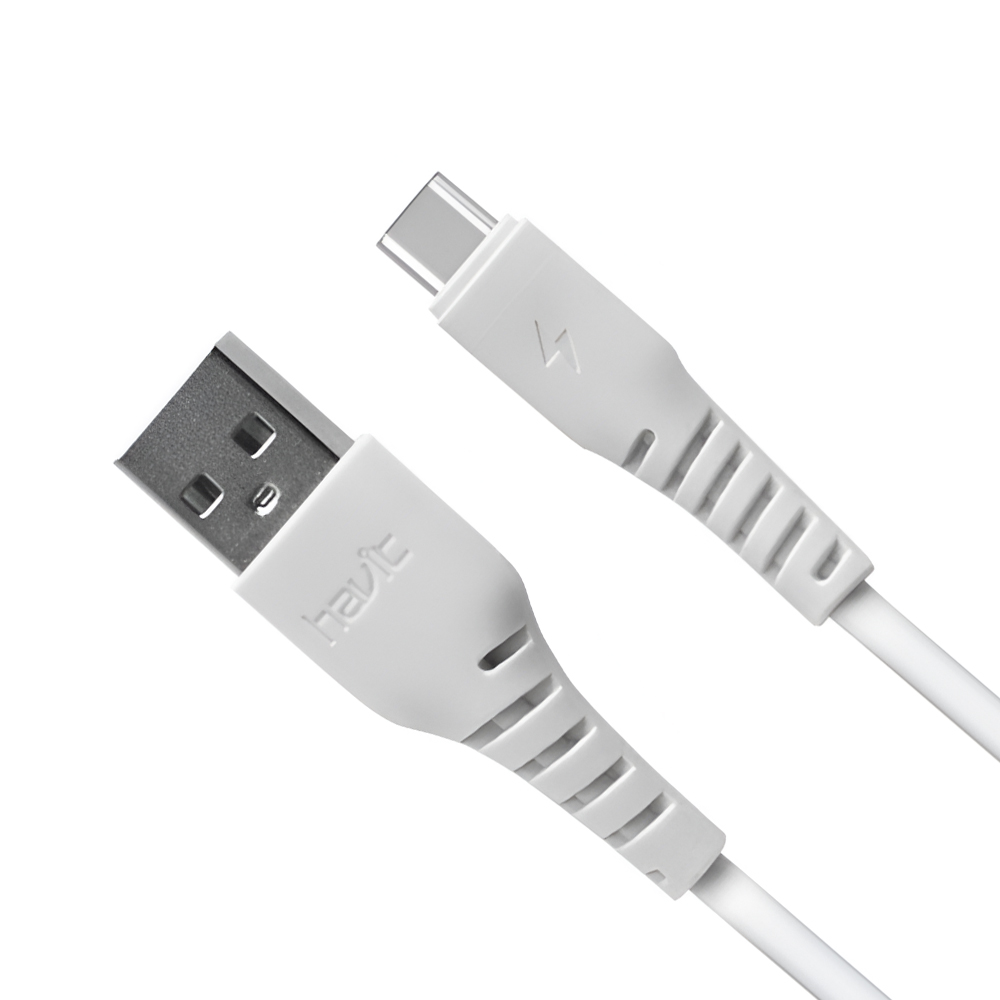 Carregador Tomada Havit ST902 USB - Branco + Cabo USB / USB-C