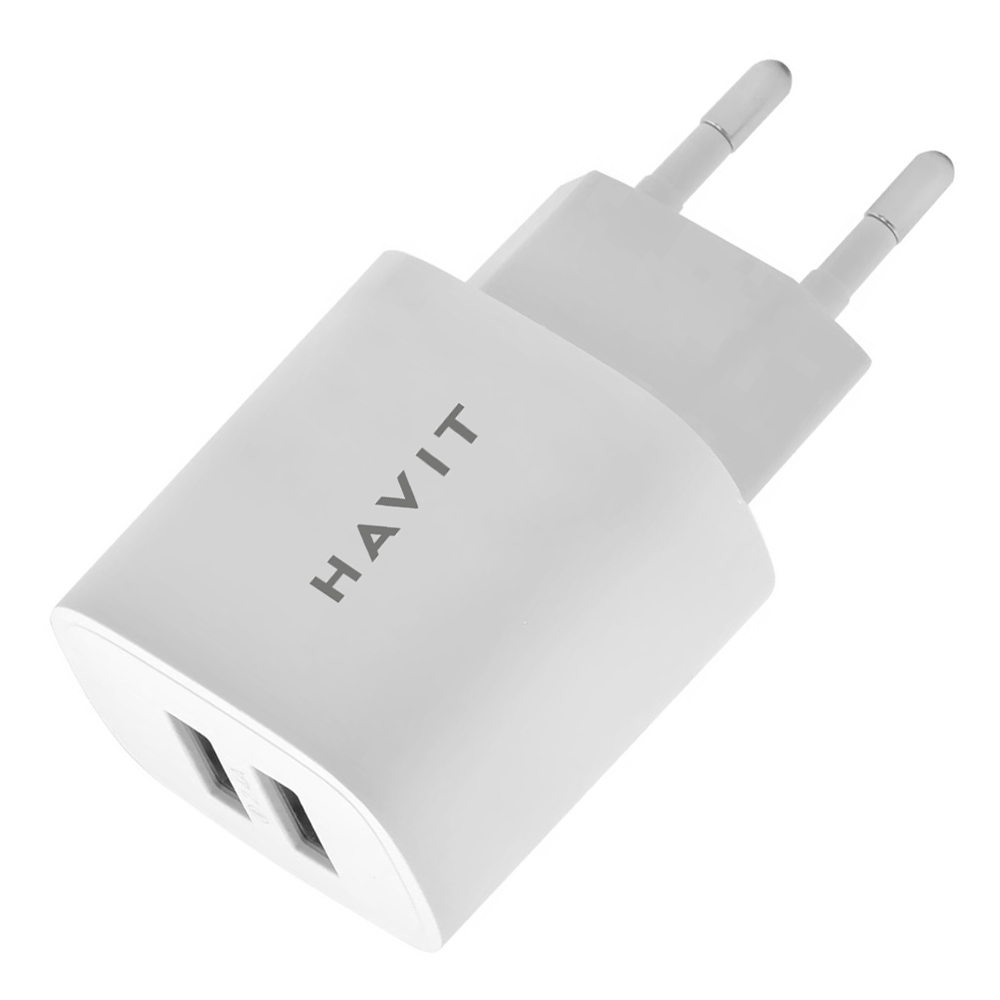 Carregador Tomada Havit ST902 USB - Branco + Cabo USB / USB-C