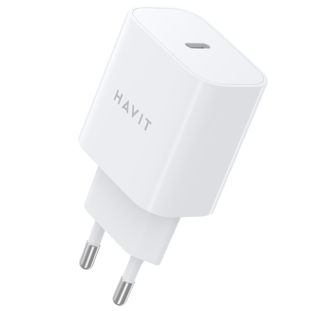 Carregador Tomada Havit UC12W USB-C / 12W - Branco