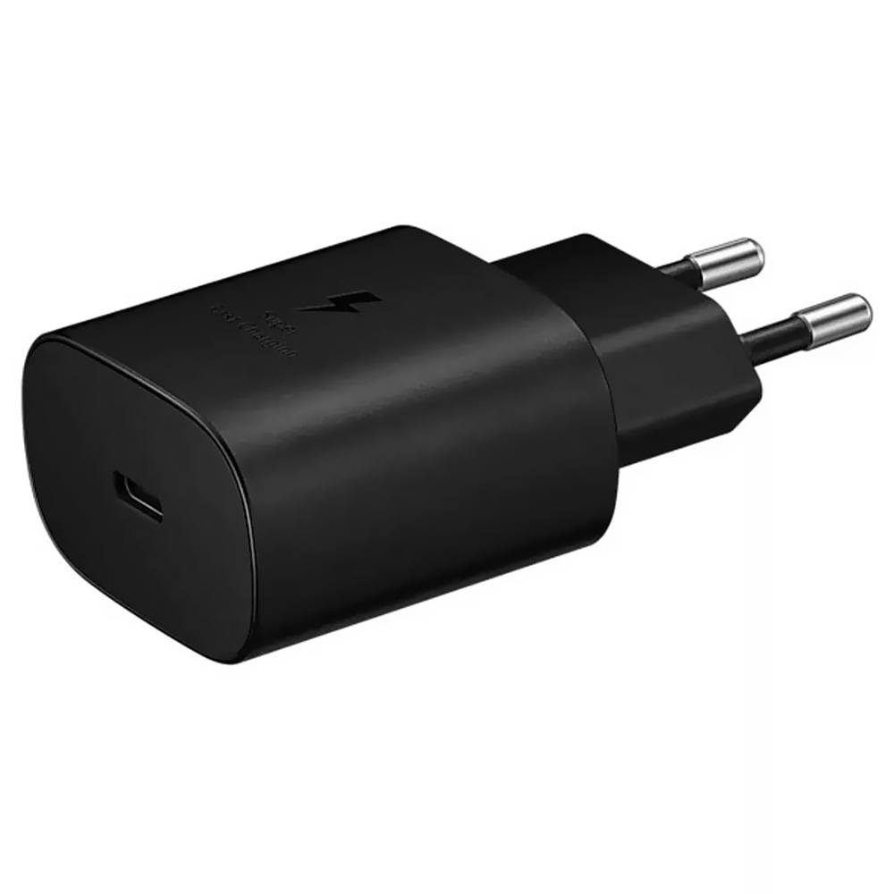 Carregador Tomada Samsung EP-TA800NBEGEU USB-C / 25W - Preto + Cabo USB-C / USB-C