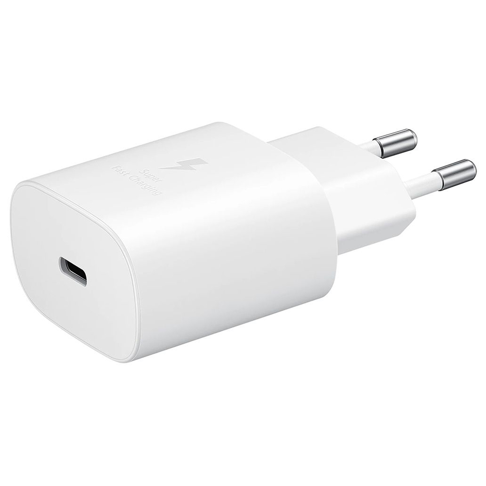 Carregador Tomada Samsung EP-TA800NWEGWW USB-C / 25W - Branco + Cabo USB-C