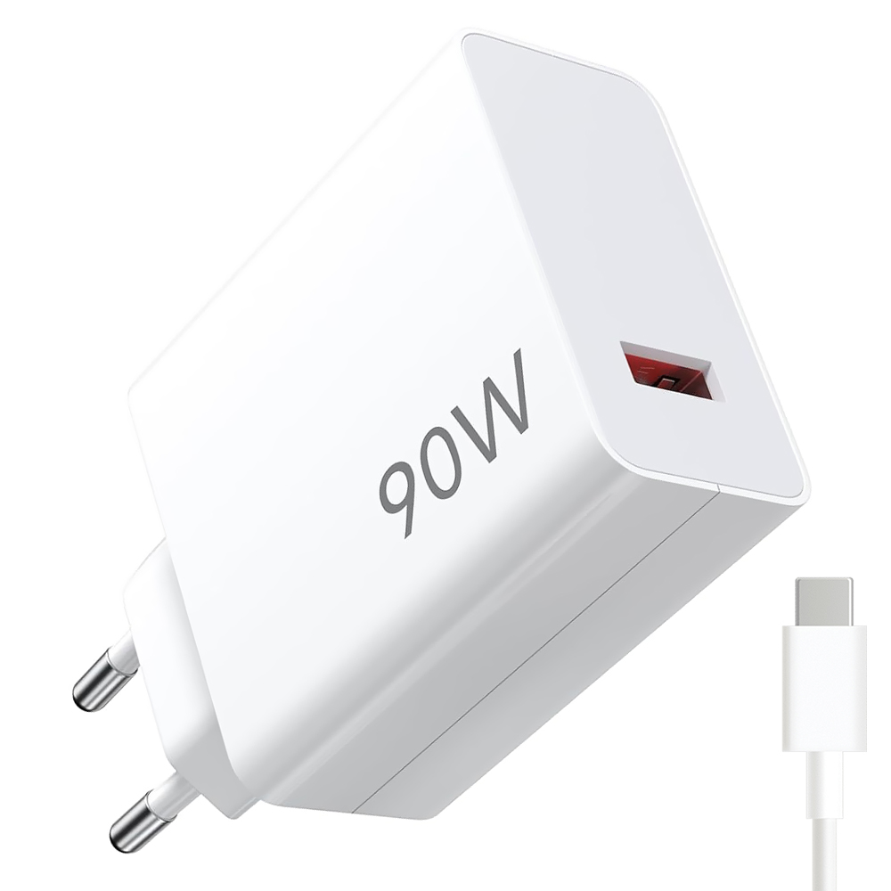 Carregador Tomada Xiaomi MDY-15-EK / 90W - Branco + Cabo USB / USB-C