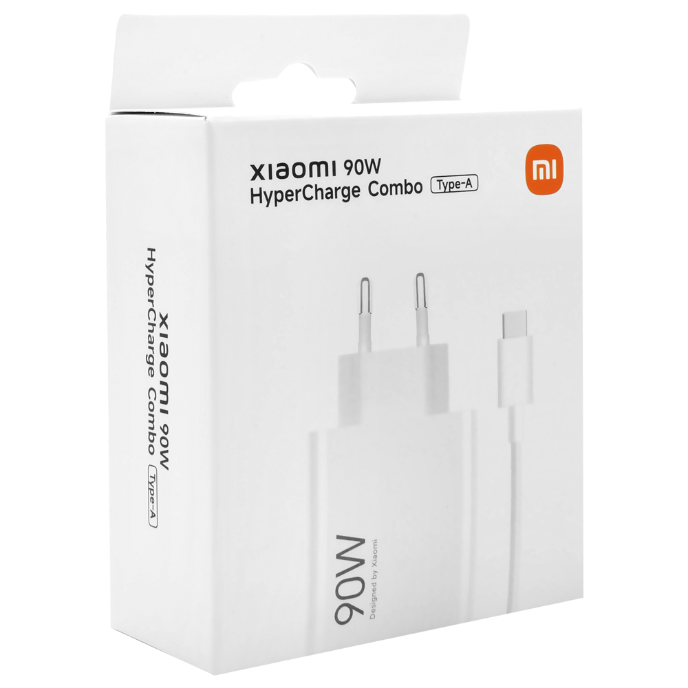 Carregador Tomada Xiaomi MDY-15-EK / 90W - Branco + Cabo USB / USB-C