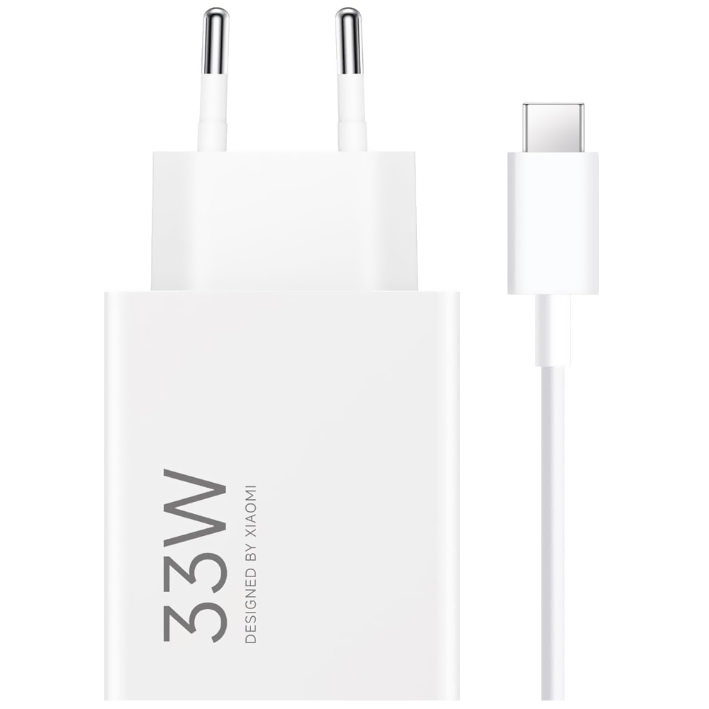 Carregador Tomada Xiaomi MDY-16-EF / 33W - Branco + Cabo USB / USB-C