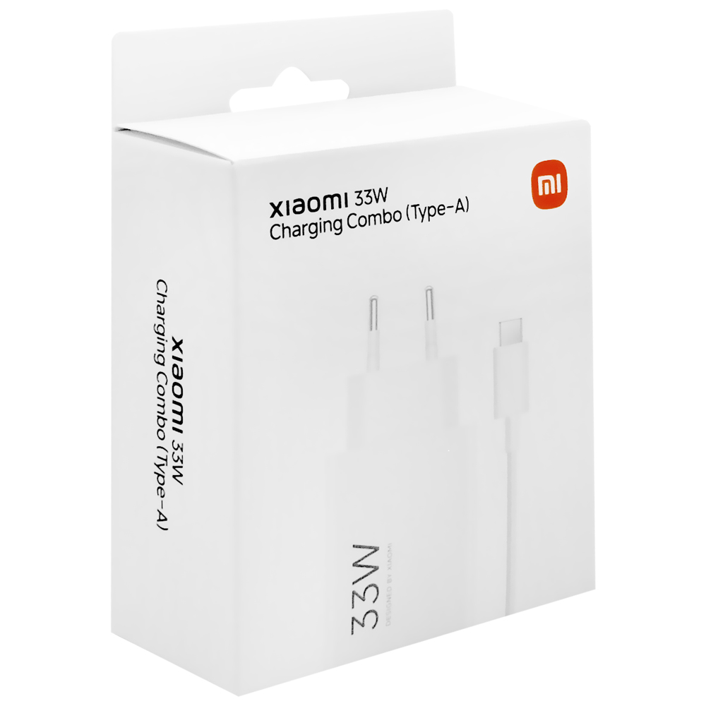 Carregador Tomada Xiaomi MDY-16-EF / 33W - Branco + Cabo USB / USB-C
